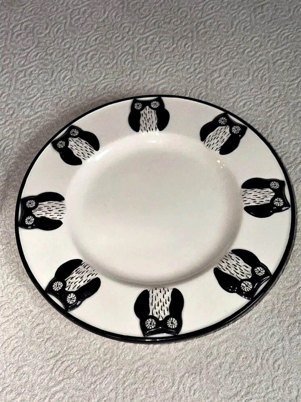 Global Design Connections Owl 8 Inch Dessert / Salad Plate